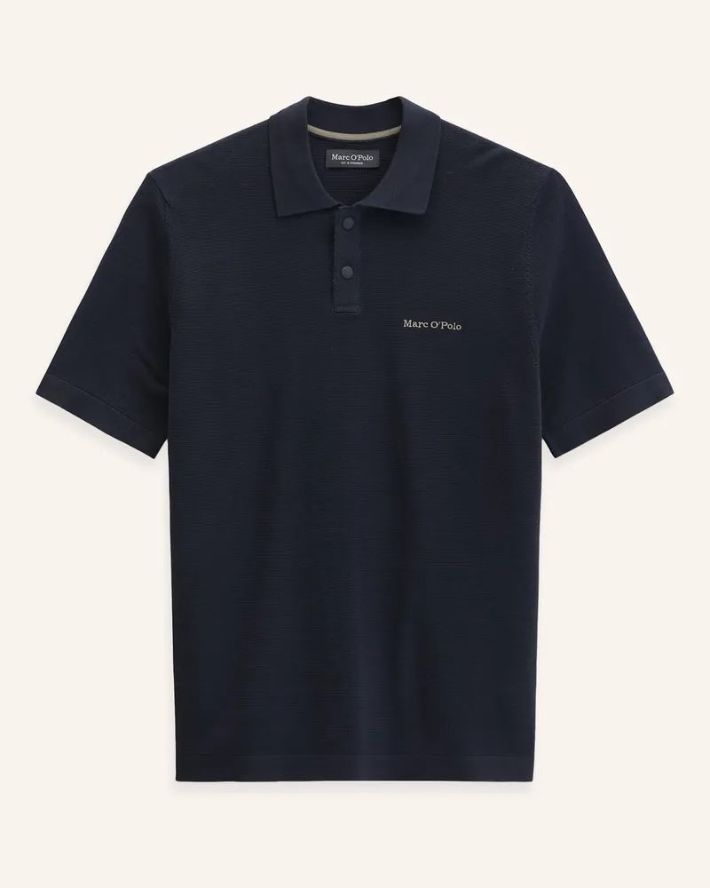 Marc O'Polo Strick-Poloshirt blau Dunkelblau