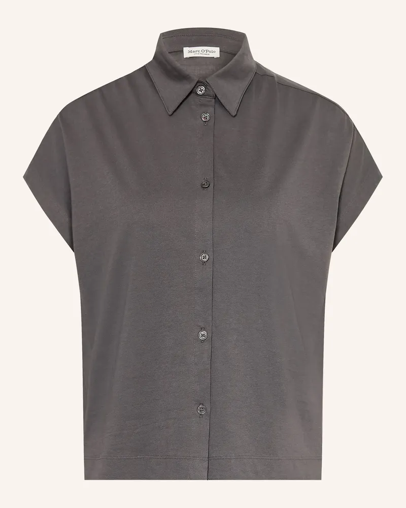 Marc O'Polo Hemdbluse Im Materialmix grau Dunkelgrau