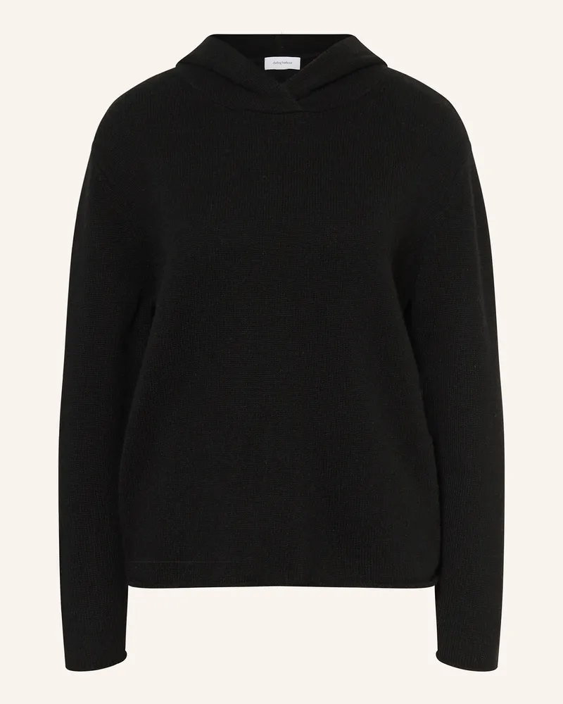 Darling Harbour Strick-Hoodie mit Cashmere Schwarz