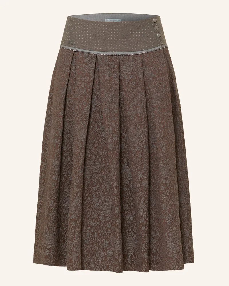 Die Rockmacherin Trachtenrock Luschtig braun Grau