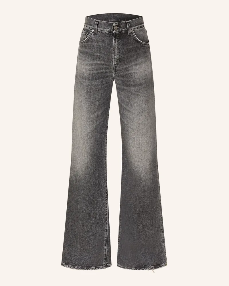 Dondup Wide Leg Jeans Amber schwarz 999