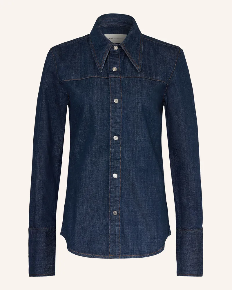 AMI Paris Jeans-Overshirt blau Dunkelblau