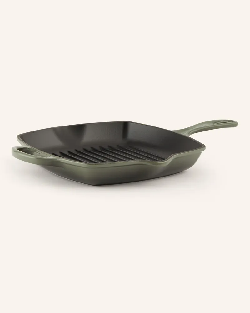 Le Creuset Grillpfanne Signature gruen Grau