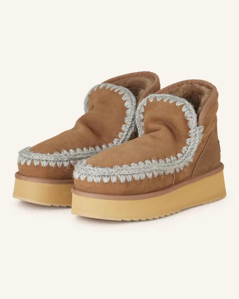 Mou Plateau-Boots Beige