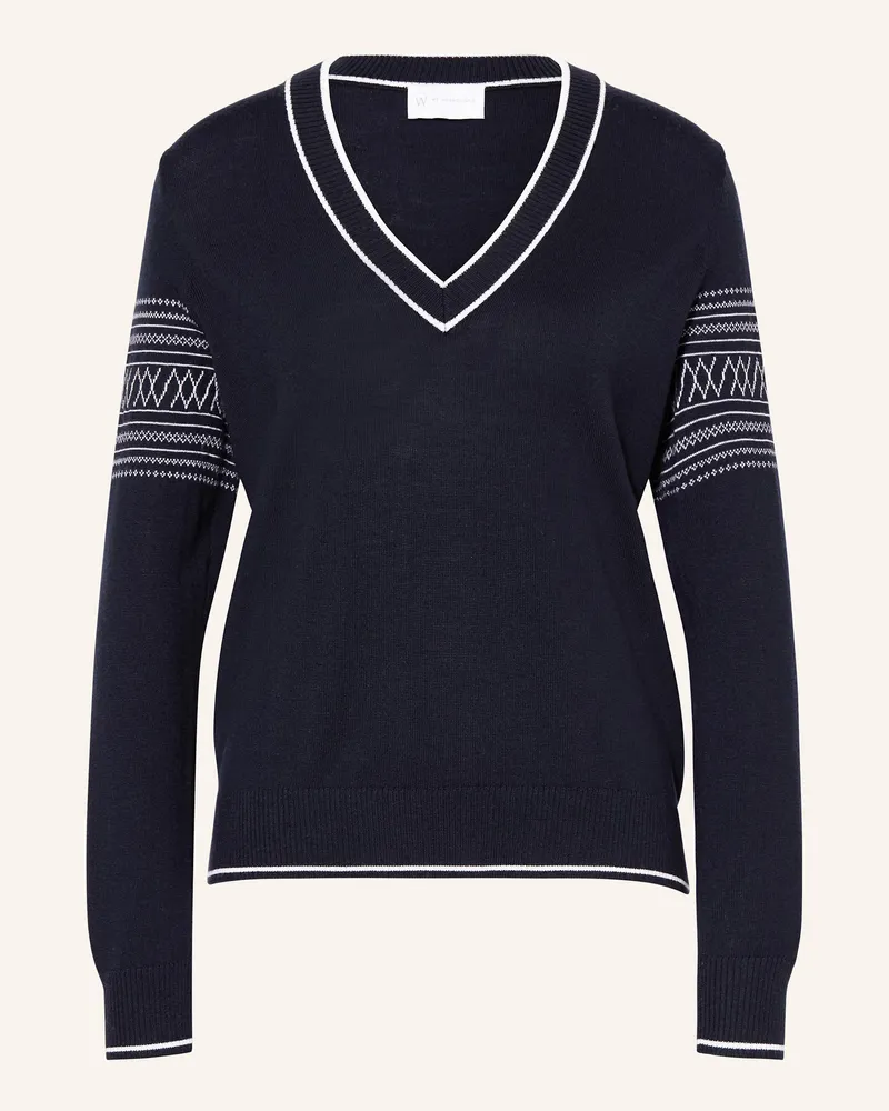 WE NORWEGIANS Pullover SIGNATURE aus Merinowolle Dunkelblau