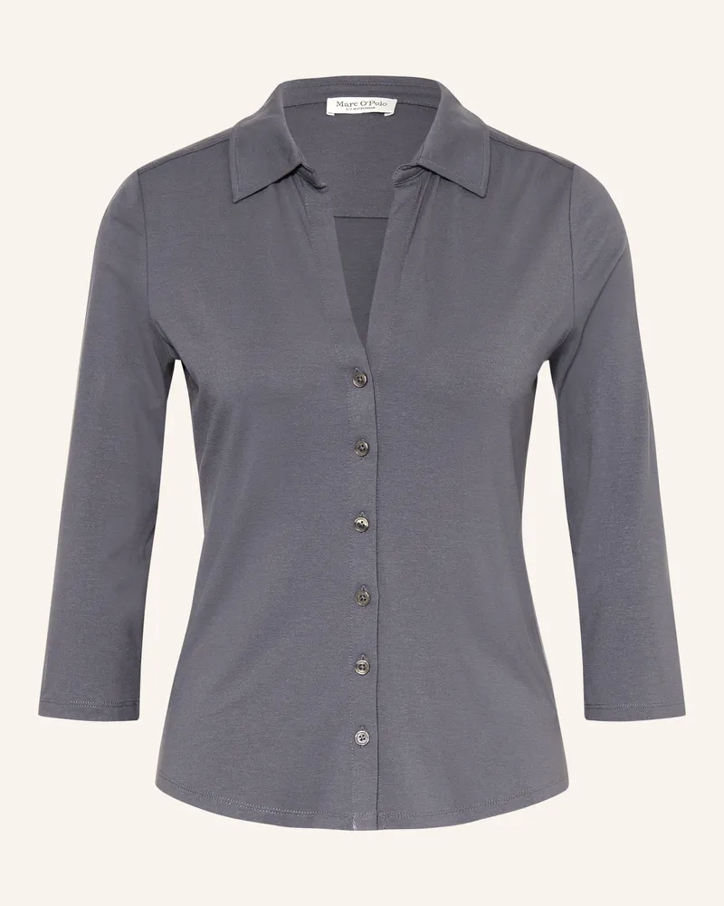 Marc O'Polo Jerseybluse mit 3/4-Arm Grau