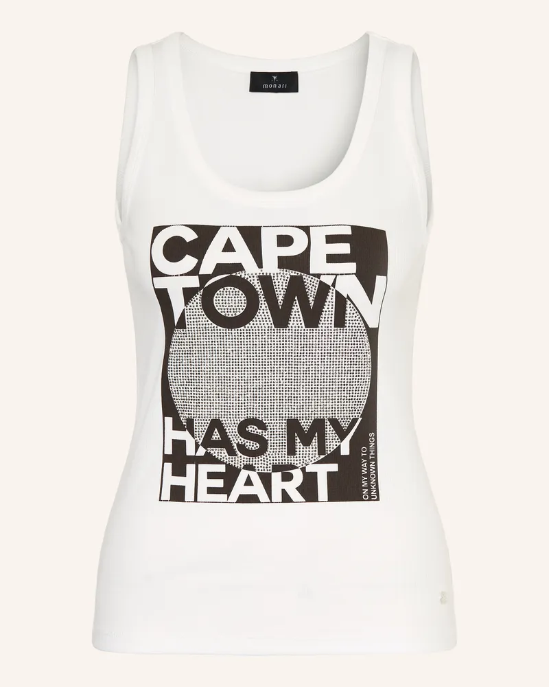 monari Top Mit Schmucksteinen weiss Weiss