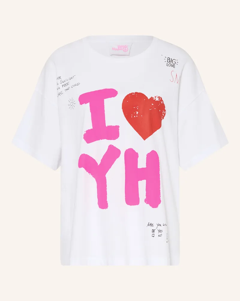 Yippie Hippie T-Shirt weiss Weiss