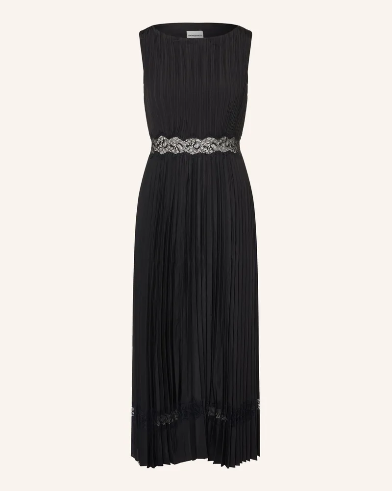 Claudie Pierlot Kleid Mit Plissees Und Spitze schwarz Schwarz