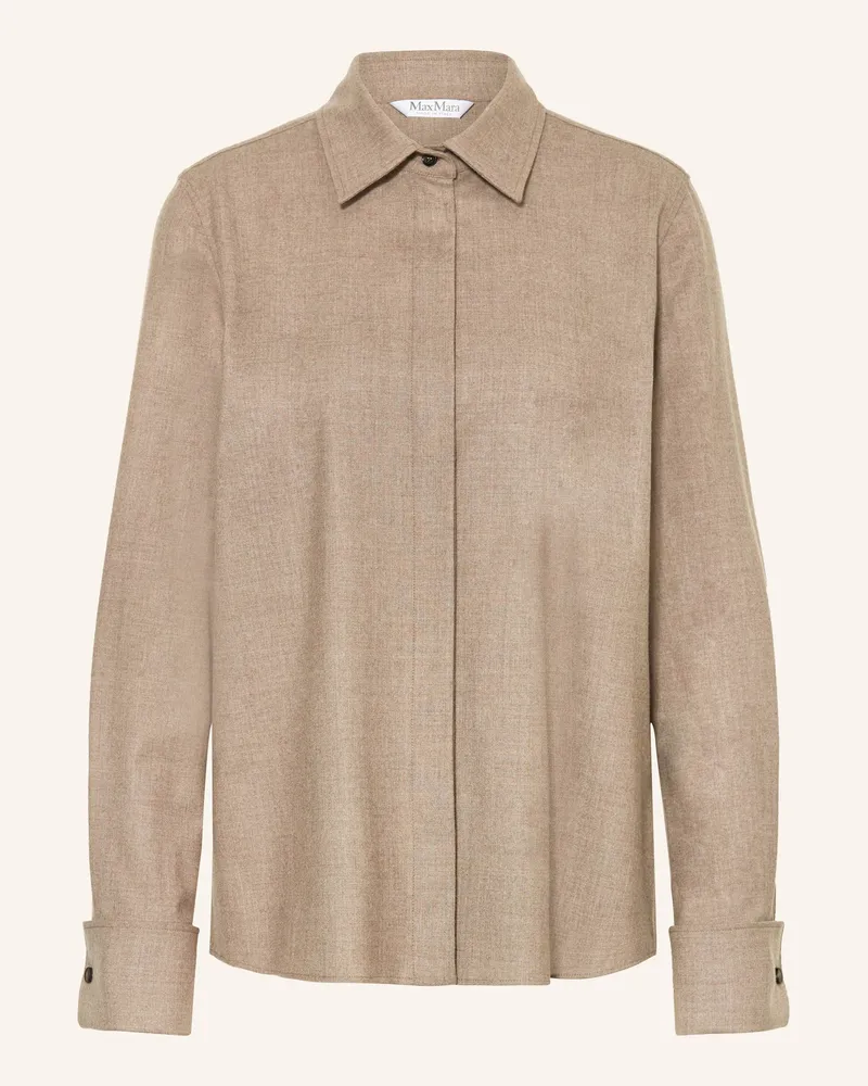 Max Mara Hemdbluse TEBAIDE aus Cashmere Beige