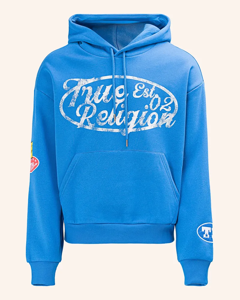 True Religion Hoodie Patch beige Blau