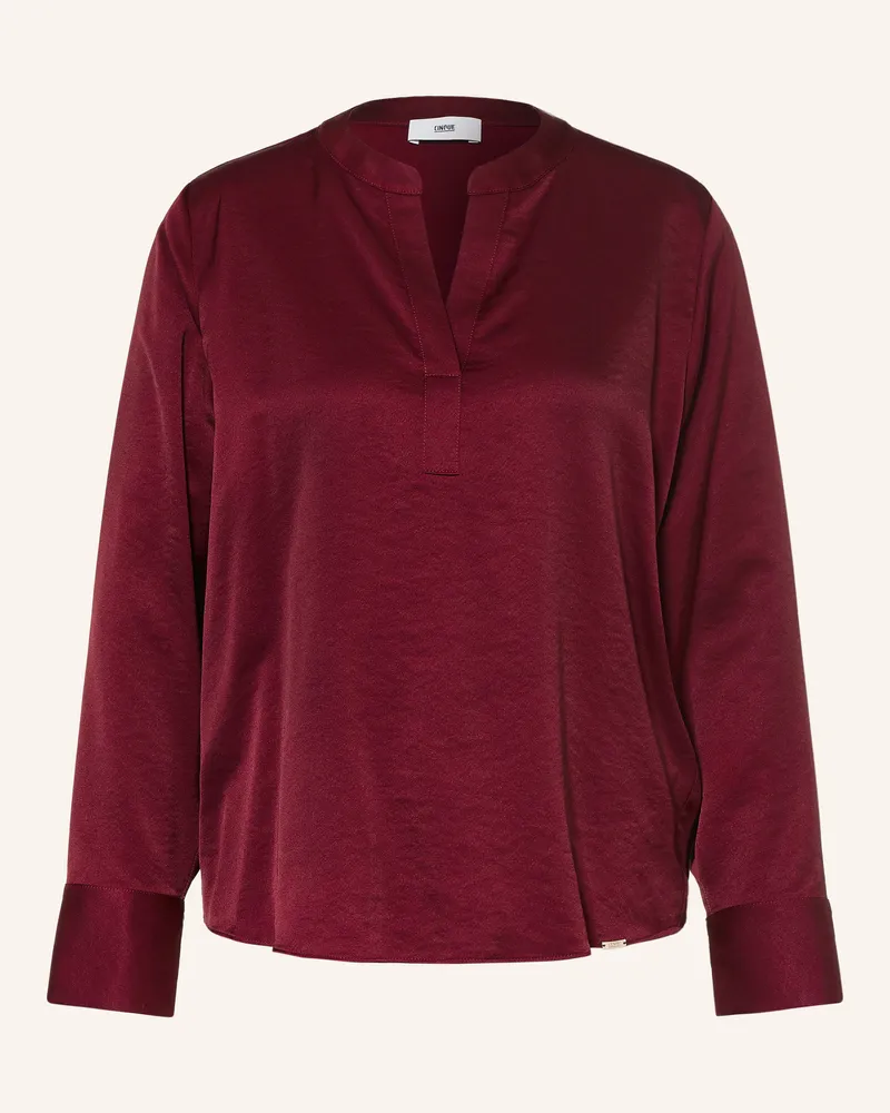 cinque Blusenshirt Citaubo Aus Satin rot Dunkelrot