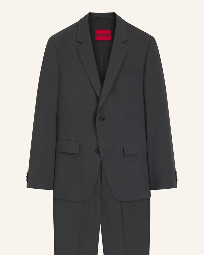 HUGO BOSS Anzug Henry-getlin253x-Mh Slim Fit grau Dunkelgrau