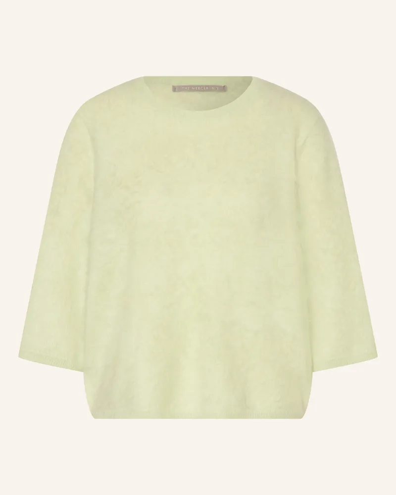 (THE MERCER) N.Y. Cashmere-Pullover mit 3/4-Arm Hellgrün