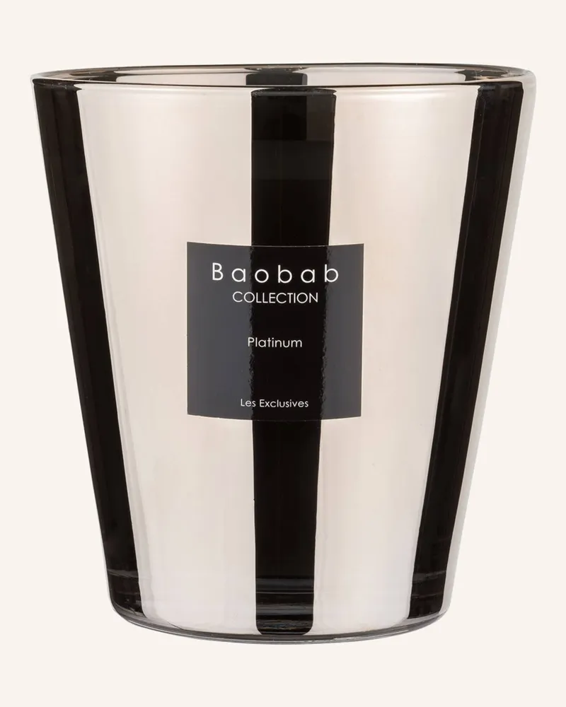 Baobab Collection Duftkerze Platinum silber Platin