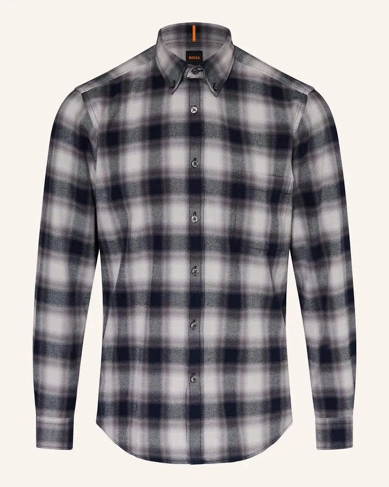 HUGO BOSS Hemd RICKERT Regular Fit Dunkelgrau