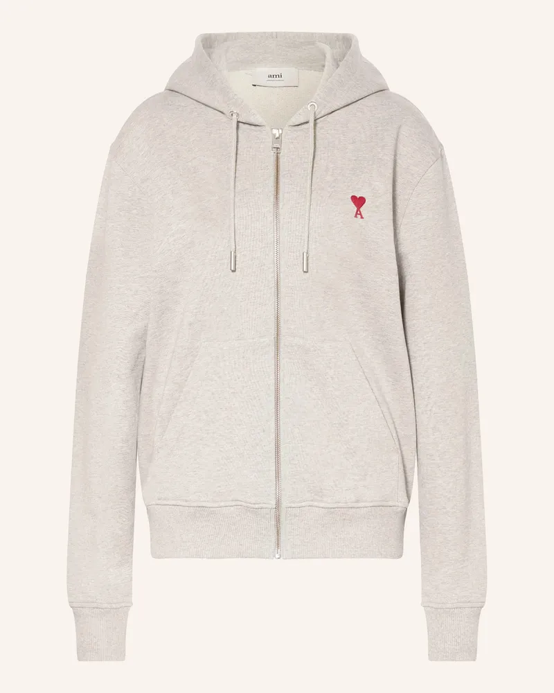 AMI Paris Sweatjacke Hellgrau