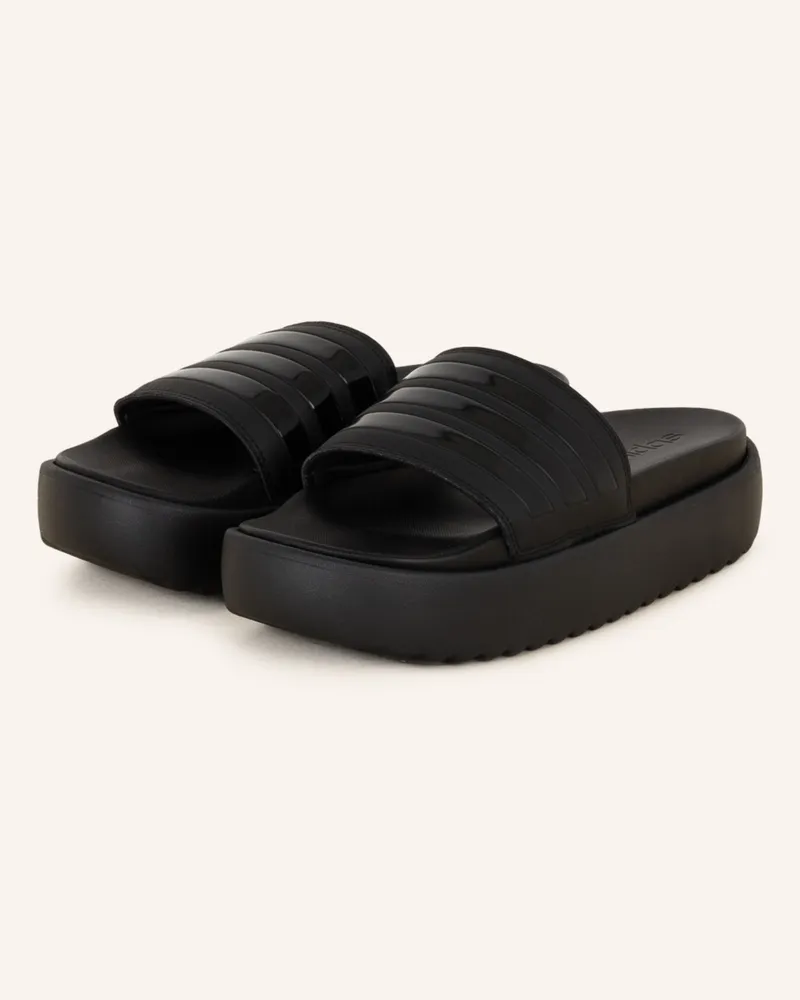 adidas PLATFORM ADILETTE Schwarz