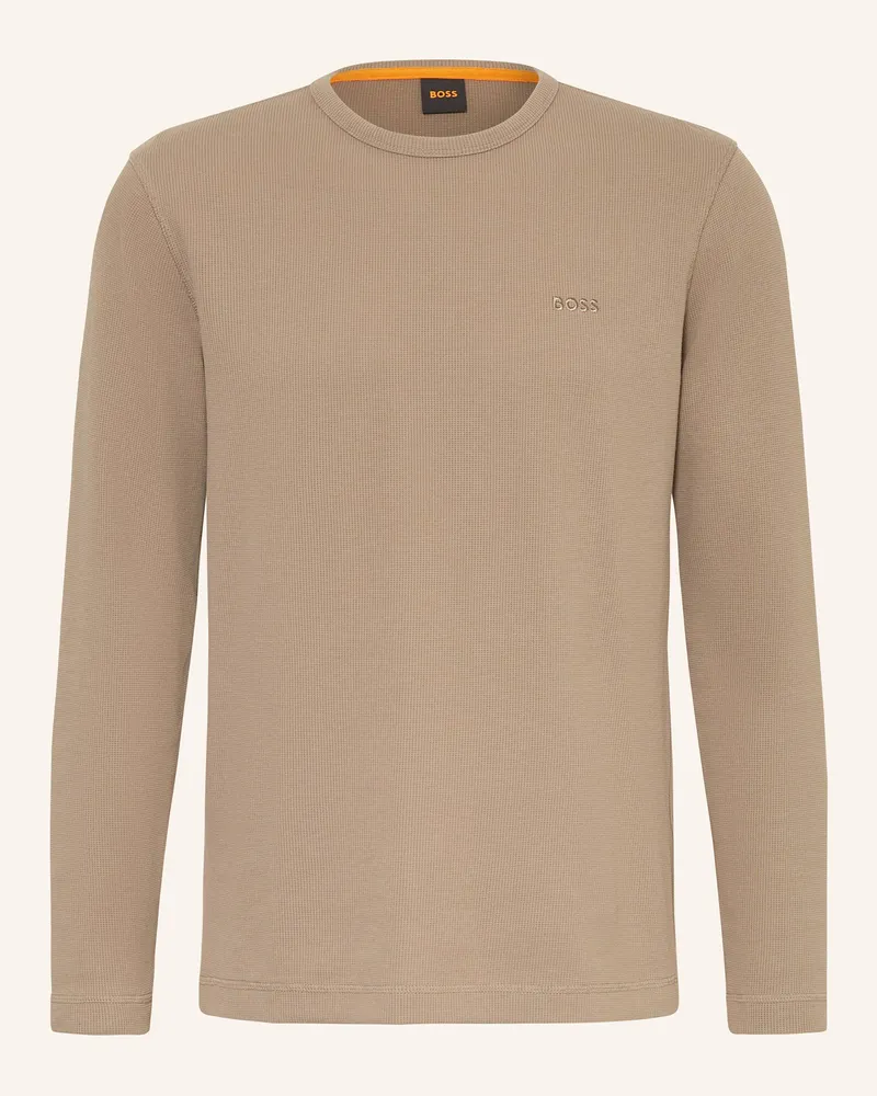 HUGO BOSS Longsleeve TEMPESTO Braun