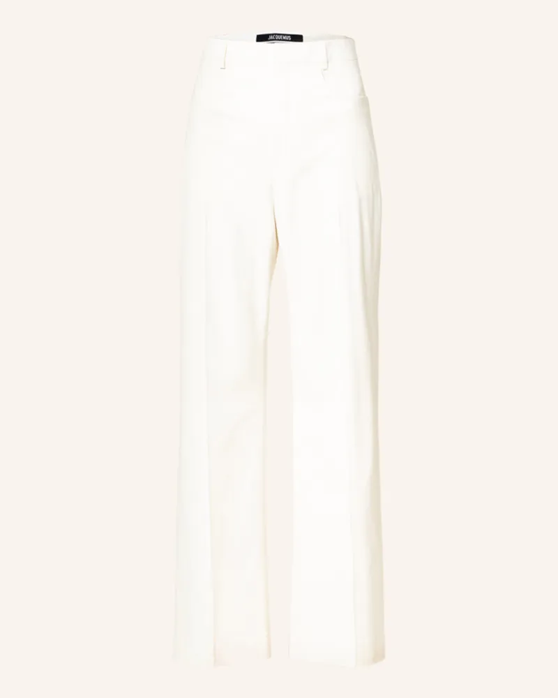 Jacquemus Marlenehose Le Pantalon Sauge weiss Ecru