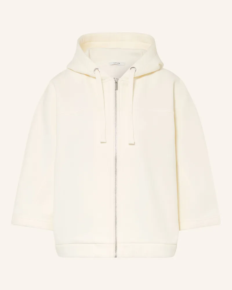 OPUS Sweatjacke Giela Mit 3/4-Arm weiss Ecru
