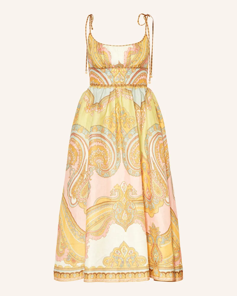 Zimmermann Leinenkleid MAXINE Hellgrün