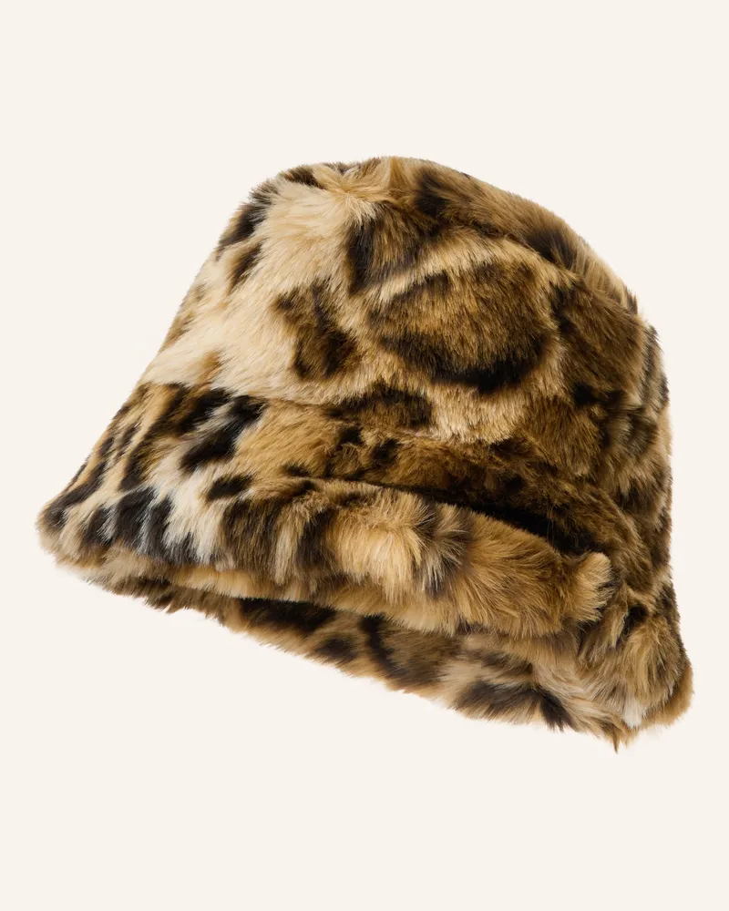 Etro Bucket-Hat Aus Kunstfell braun Beige