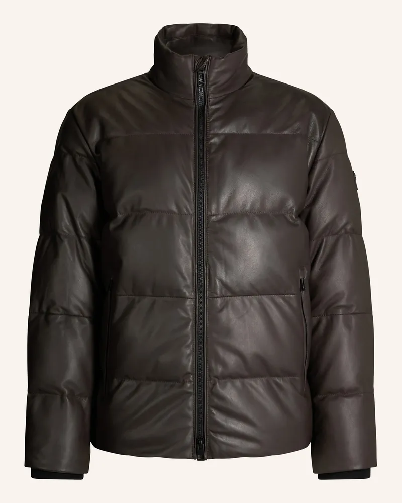 JOOP! Leder-Steppjacke Dunkelbraun
