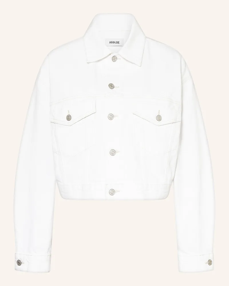 AGOLDE Cropped-Jeansjacke PALMER Weiss