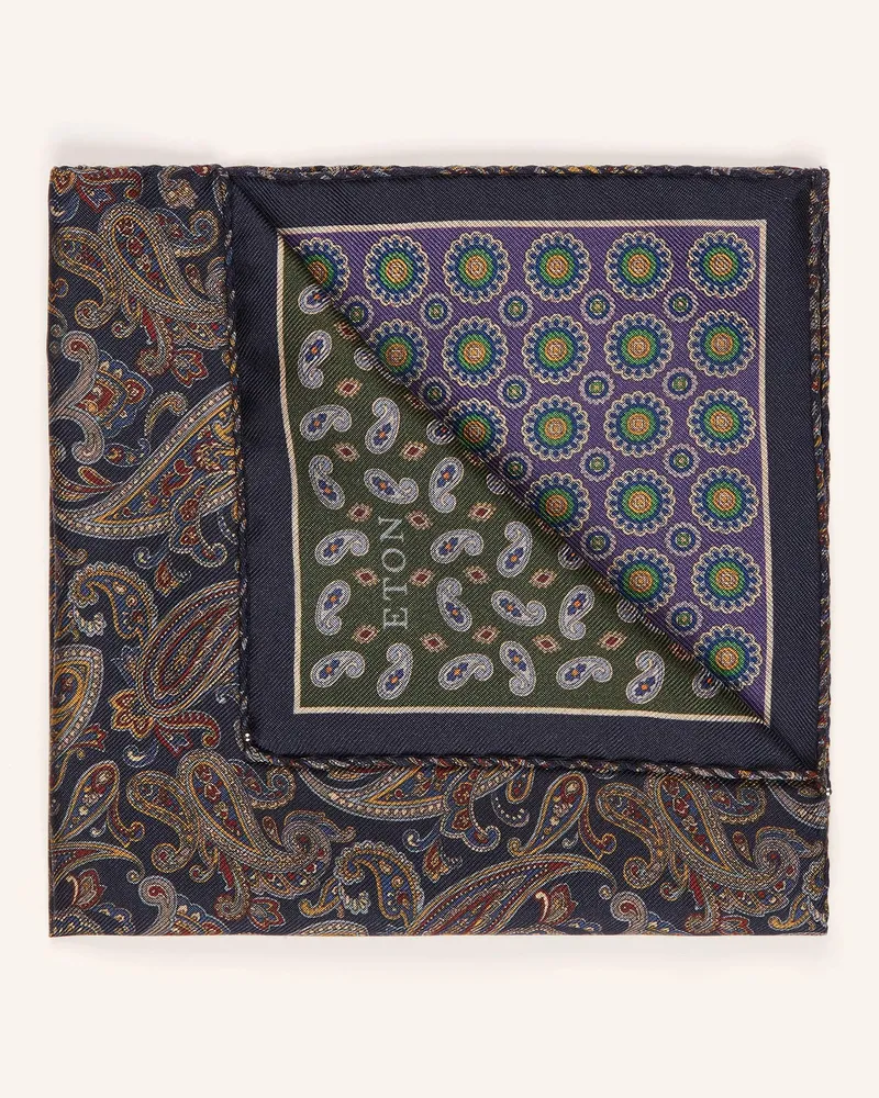 Eton Einstecktuch aus Seide Dunkelblau