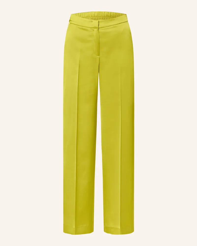 COMMA Marlenehose aus Satin Hellgrün