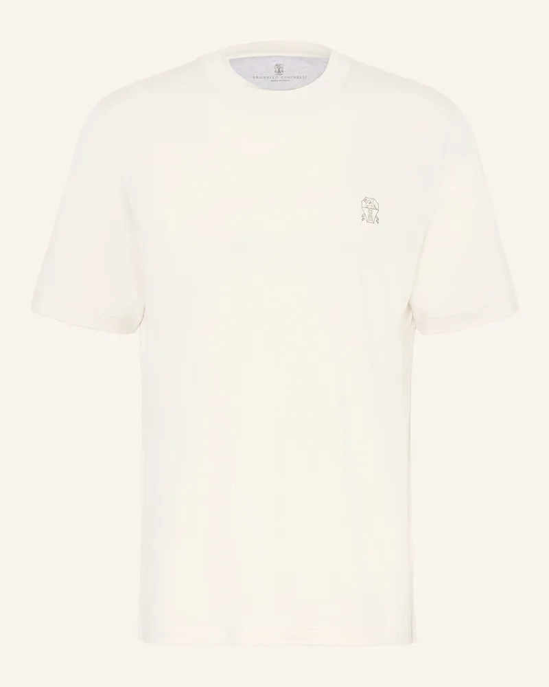 Brunello Cucinelli T-Shirt weiss Ecru