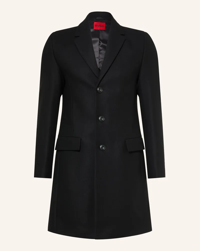 HUGO BOSS Wollmantel Migor schwarz Schwarz