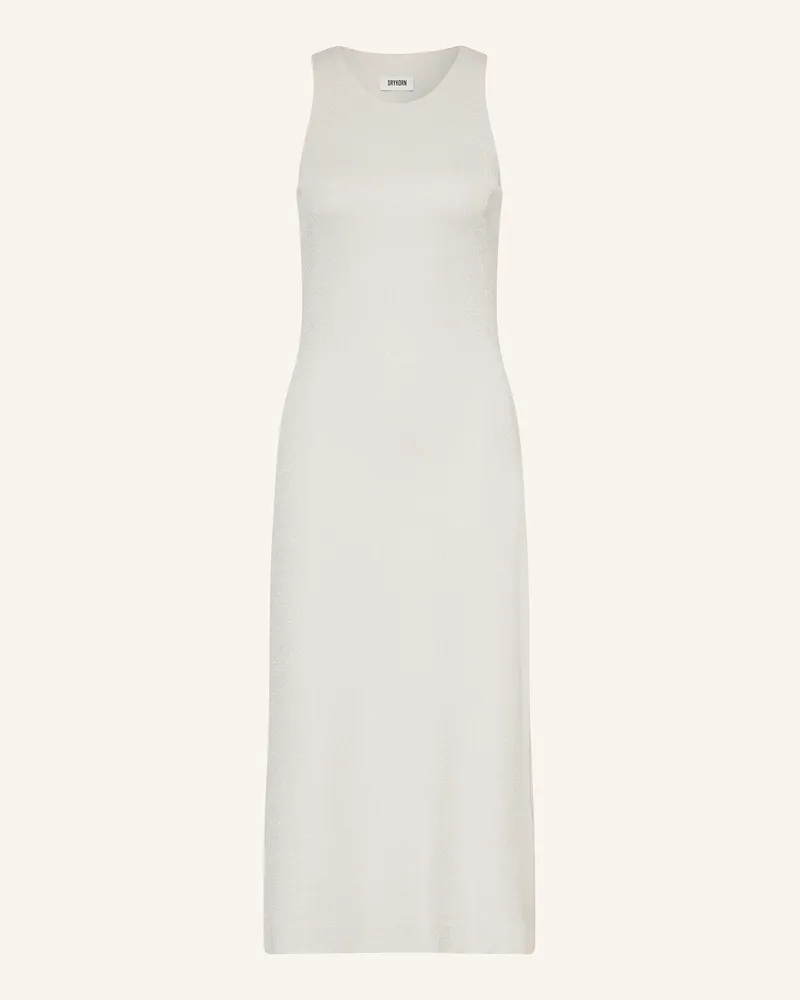 Drykorn Kleid Nedona Mit Glitzergarn weiss Hellgrau