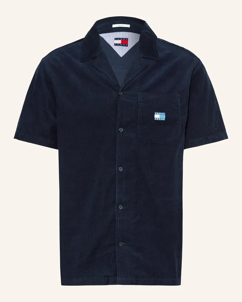 Tommy Hilfiger Cordhemd Comfort Fit Dunkelblau