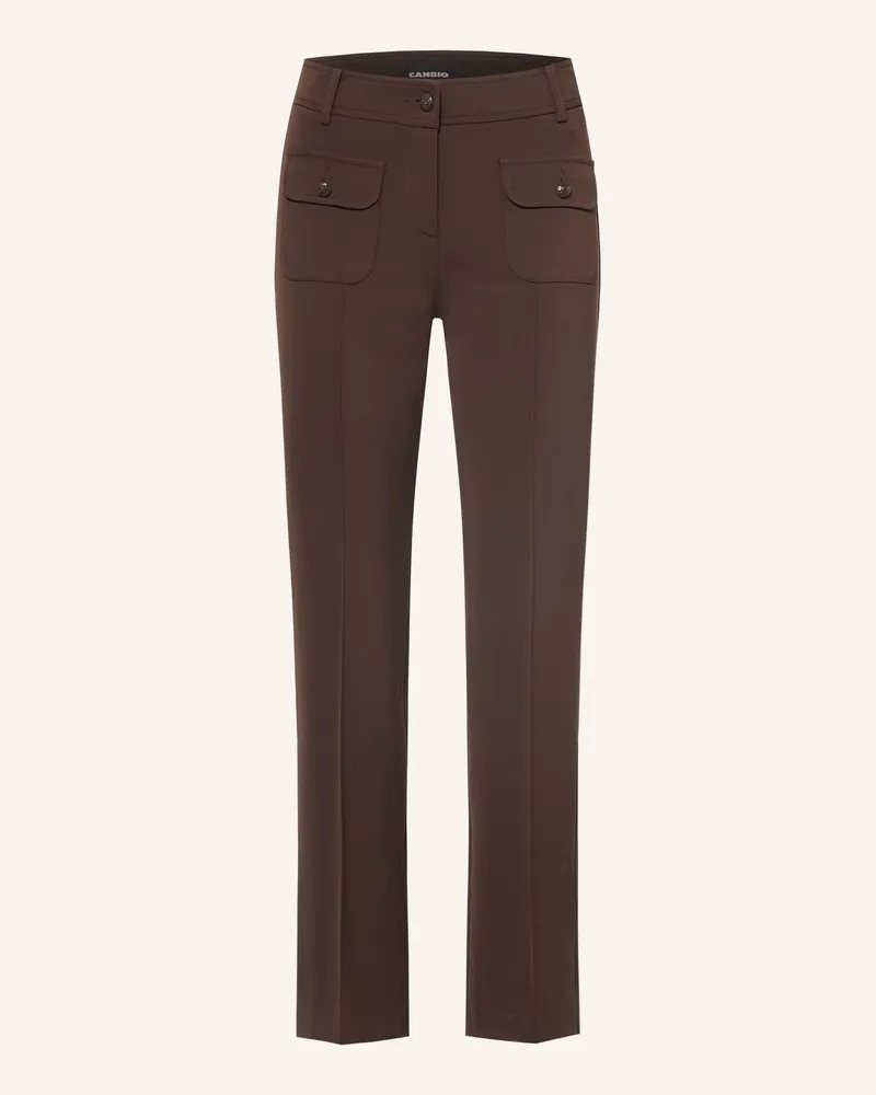 Cambio Bootcut-Hose Farah braun Dunkelbraun