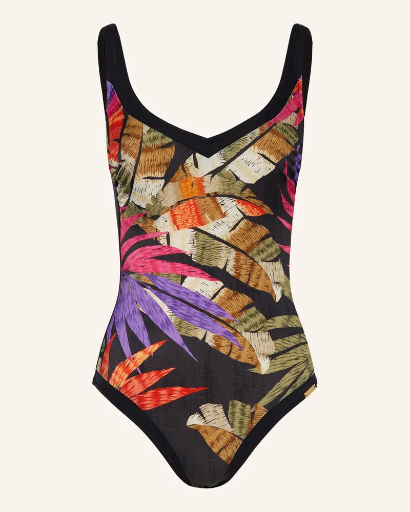 Charmline Shape-Badeanzug PALM POETRY Schwarz