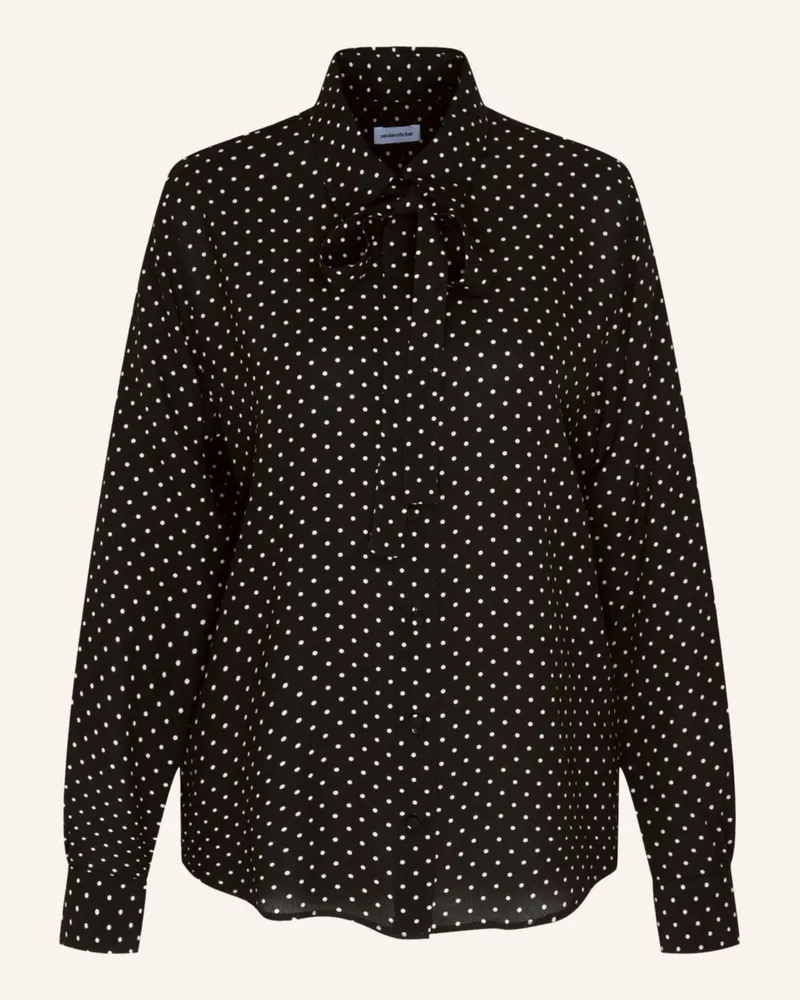 Seidensticker Schluppenbluse, Ausgestellte Bluse Schwarz