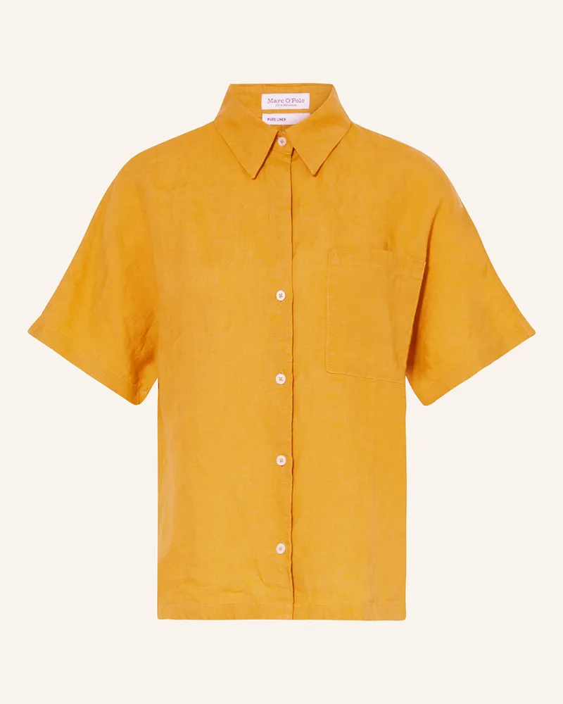 Marc O'Polo Hemdbluse aus Leinen Orange