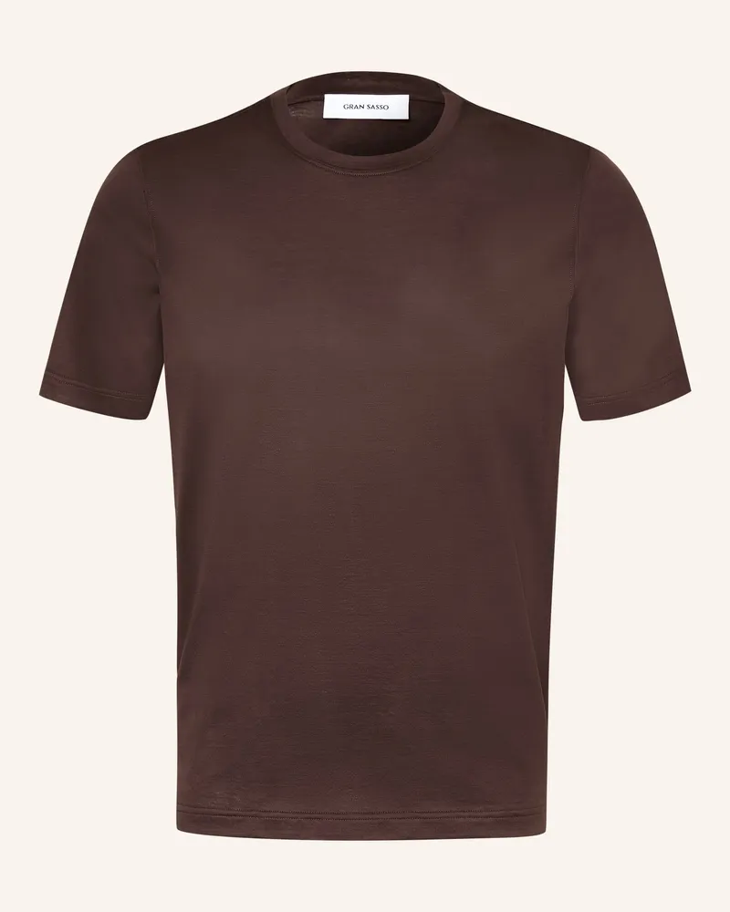 Gran Sasso T-Shirt braun Dunkelbraun