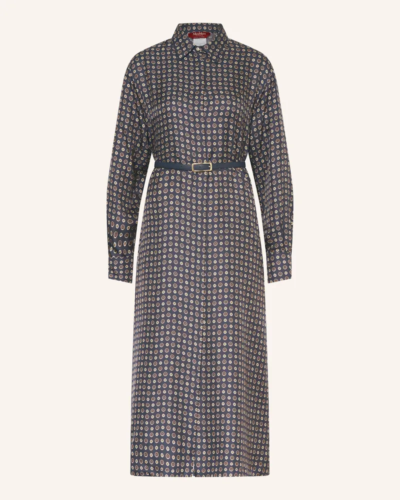 Max Mara Hemdblusenkleid MISTER aus Seide Dunkelblau