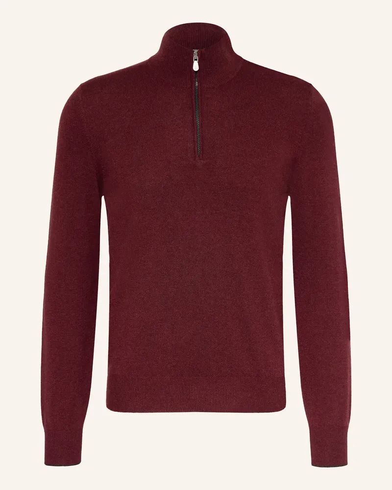 Brunello Cucinelli Cashmere-Troyer Dunkelrot