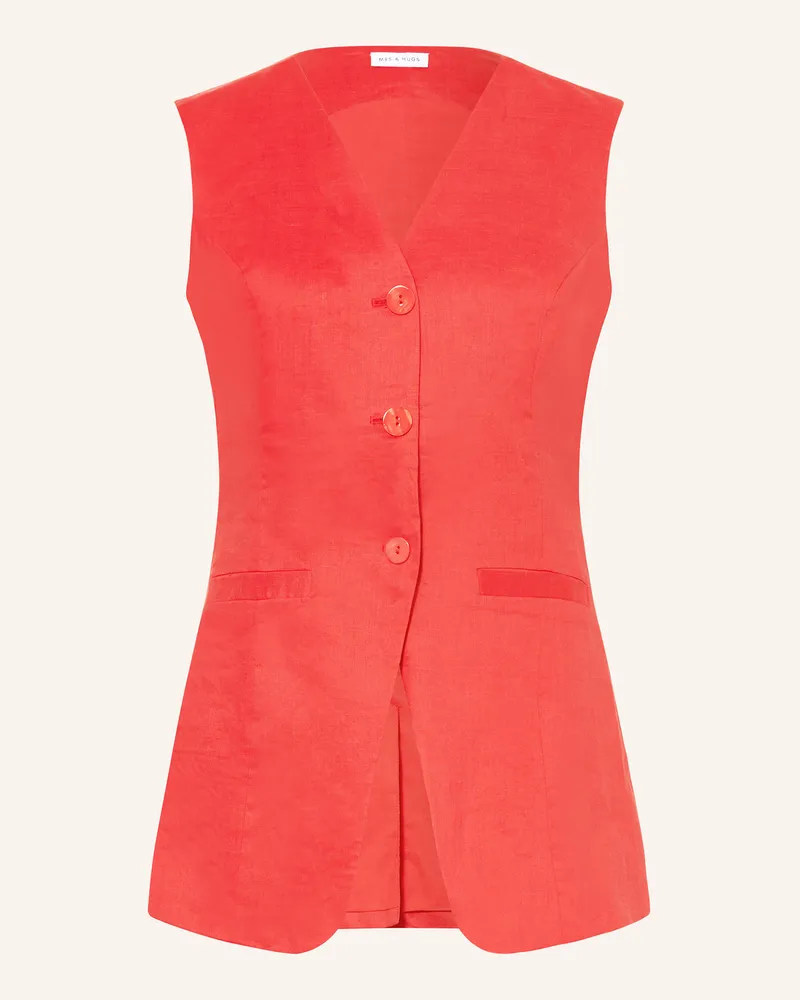 Mrs & HUGS Blazerweste rot Rot