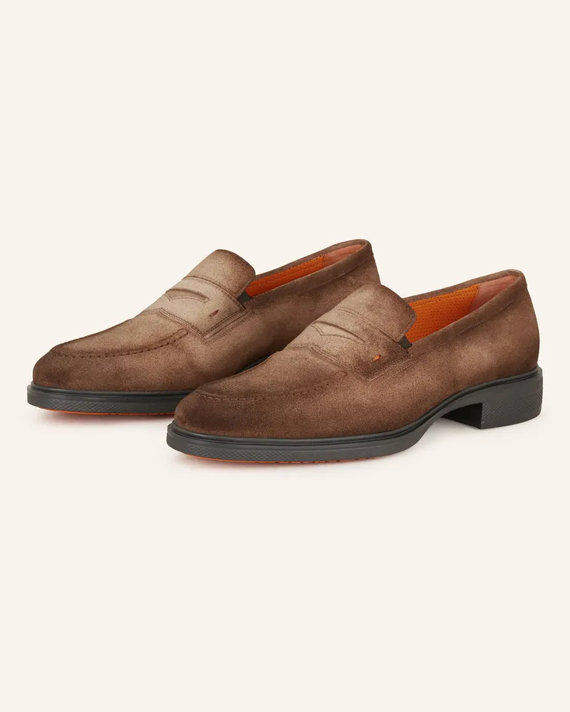 Santoni Penny-Loafer Braun