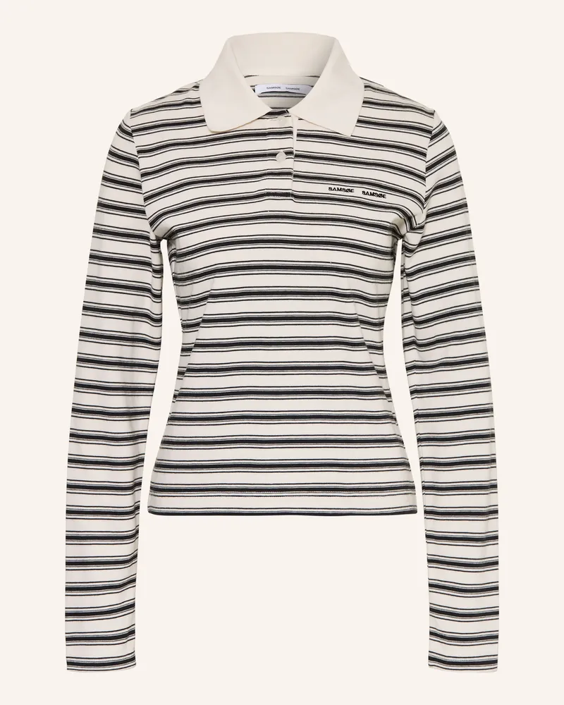 Samsøe & Samsøe Jersey-Poloshirt Sadonell beige Ecru