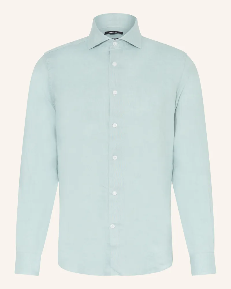 Reiss Leinenhemd Ruban Regular Fit gruen Hellgrün