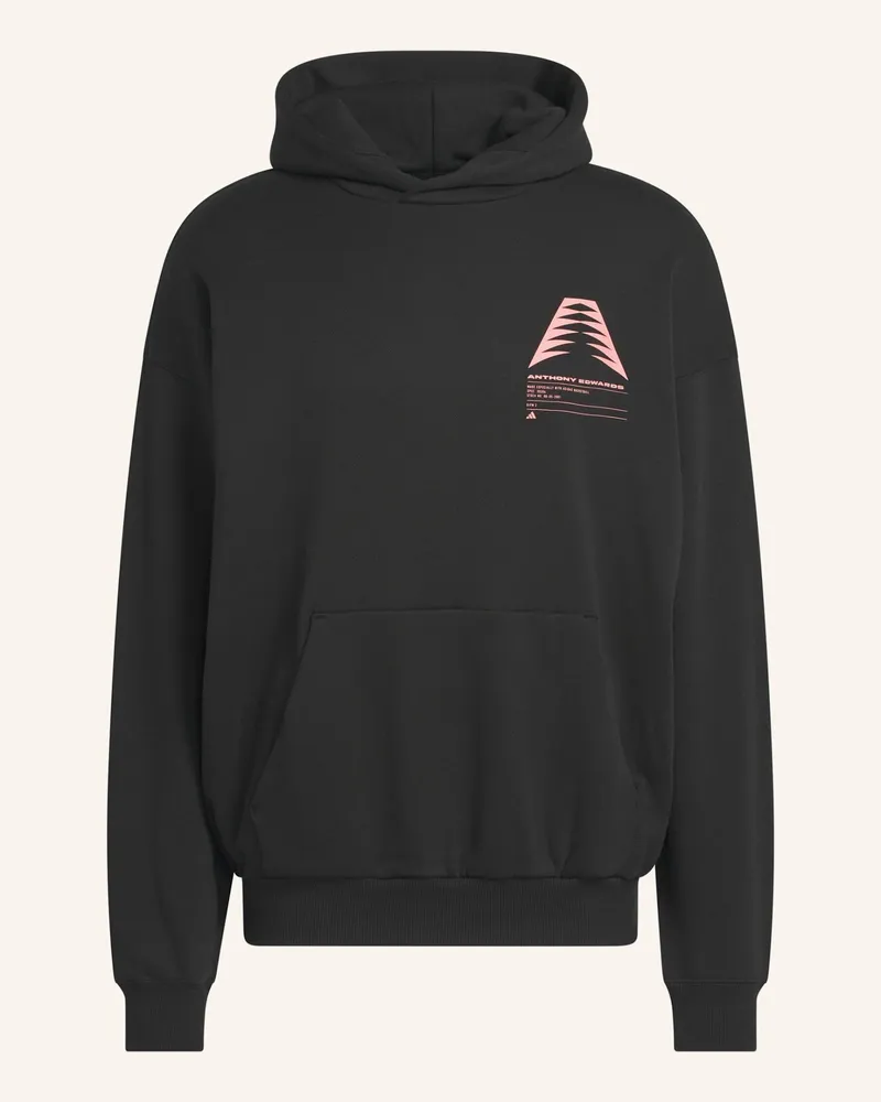 adidas ANTHONY EDWARDS SCHEMATIC HOODIE Schwarz
