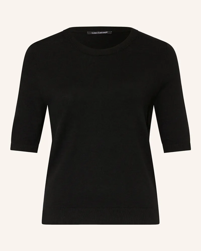 Luisa Cerano Strickshirt schwarz Schwarz