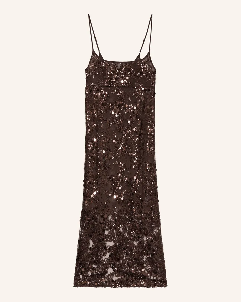 Baum und Pferdgarten Cocktailkleid Avani Aus Mesh Mit Pailletten braun Dunkelbraun