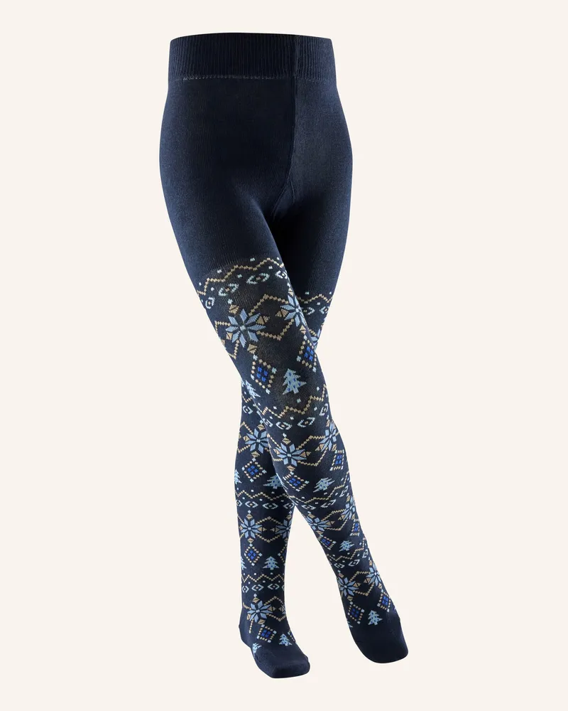 Falke Strumpfhose Nordic Fair Isle blau 6116